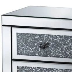 Ralston 3 Drawers Mirrored Nightstand - Baxton Studio -Furniture Store GUEST 004157e1 0252 4db1 9296 f1cec4dbee1e