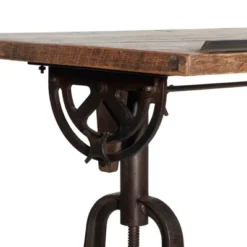 Industrial Teak Wood Console Table Brown - Olivia & May -Furniture Store GUEST 0084d5d6 0d52 4682 987c dc464c0f497f