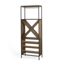 Fritsche Modern Industrial 47 Bottle Floor Wine Rack Natural/Black - Christopher Knight Home 13 Fritsche Modern Industrial 47 Bottle Floor Wine Rack Natural/Black - Christopher Knight Home -Furniture Store GUEST 00a7bfda 4b7f 4964 a6d5 930be6334c50