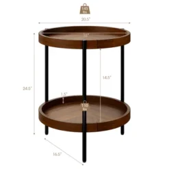 Costway 2-tier Round Side End Table Storage Shelf Rubber Wood Accent Nightstand 15 Costway 2-tier Round Side End Table Storage Shelf Rubber Wood Accent Nightstand -Furniture Store GUEST 0122d91a bb6e 4a4b a0f6 a0464f270f22