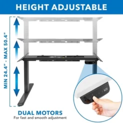 Mount-It! Dual Motor Electric Standing Desk Frame - Black -Furniture Store GUEST 0170923a a085 4bda a3f1 d3b57e465811