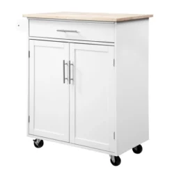 HOMCOM Kitchen Island Cart Rolling Trolley Cart With Drawer, Storage Cabinet & Towel Rack 11 HOMCOM Kitchen Island Cart Rolling Trolley Cart With Drawer, Storage Cabinet & Towel Rack -Furniture Store GUEST 0173900e e25e 44f9 80cf 300779f2fa55