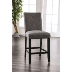 Set Of 2 Norelo 25" Upholstered Counter Height Barstools Gray - HOMES: Inside + Out