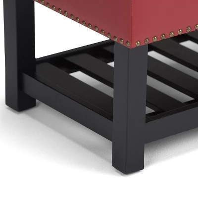 Riley Storage Ottoman Bench Faux Leather - WyndenHall 8 Riley Storage Ottoman Bench Faux Leather - WyndenHall - Image 6