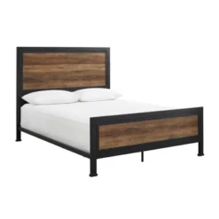 Queen Industrial Wood And Metal Bed - Saracina Home -Furniture Store GUEST 01f5a655 b757 41d6 a50b eea74a082030