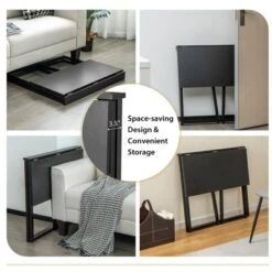 Costway Folding Computer Desk No Assembly Study Writing Table For Small Spaces Walnut/Black/Brown/White -Furniture Store GUEST 03a21154 7a11 48b7 8291 6cb38d8c8f5c