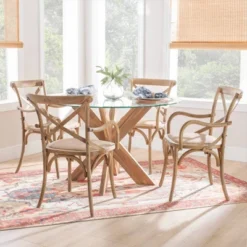 Helia Arm Chair Ash Gray - Linon -Furniture Store GUEST 03d1866e 28c4 427c 92e5 69b0587e3b03