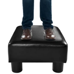 Costway PU Leather Ottoman Rectangular Footrest Small Stool W/ Padded Seat White/Black/Red -Furniture Store GUEST 04422d6b 1b9c 411e a81c 2e6f8f161012