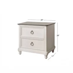 Cristina Two Toned Wooden Nightstand White - Abbyson Living -Furniture Store GUEST 04d731c2 795b 4f68 ad8f 477f6cbea974