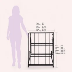 18" Premium Steel Bed Frame And Platform Bed Black - Mellow -Furniture Store GUEST 04fbcab2 9aa7 4103 99dd 8a8ccbb61602