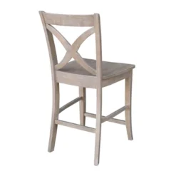 24" Vinyard Counter Height Barstool Washed Gray/Taupe - International Concepts -Furniture Store GUEST 06be97a3 f521 4612 b002 6127c33c6093