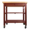 Wood Roll About Kitchen Cart In Cherry Stain Brown - Catskill Craftsmen -Furniture Store GUEST 0706bc97 c35f 4cb0 8702 68a76b4d691b