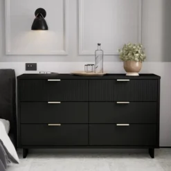 Granville Modern 6 Drawer Double Wide Dresser - Manhattan Comfort