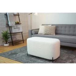 32" Modern Decorative Bench With Metal Base - WOVENBYRD -Furniture Store GUEST 071b7a05 a4b4 4048 b64b 3b922dd40a6e