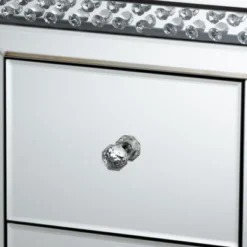 Baxton Studio Mina Mirrored 2 Drawer Nightstand Bedside Table Silver - BaxtonStudio -Furniture Store GUEST 07d728e0 4835 4e95 99f7 8873597344bd