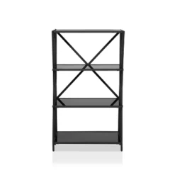 44.25" Werrin 4 Shelf Metal Display Bookshelf Black - MiBasics -Furniture Store GUEST 08277ced 534c 48d5 8525 bcbb72615f6b