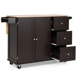 Costway Kitchen Island Cart On Wheels, Mobile Kitchen Island Rolling Island Trolley W/ 2-Door Cabinet -Furniture Store GUEST 0a026e13 7f05 45cc 8de8 5070255ba955