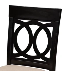 Set Of 2 Verina Upholstered Wood Counter Height Barstools Sand/Espresso - Baxton Studio -Furniture Store GUEST 0a6d7069 de05 4892 b45a 5f022cca2f93