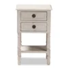 Lenore Country Cottage Farmhouse 2 Drawer Nightstand White - Baxton Studio -Furniture Store GUEST 0ab563f7 2d3e 48e9 822d 76a91a05419a
