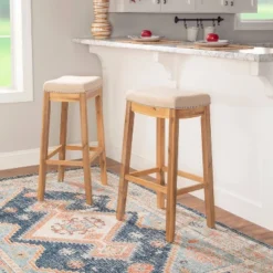 Claridge Rustic Backless Barstool - Linon -Furniture Store GUEST 0af0ffa6 aec1 4d4c 92a4 02b90e86f2cd