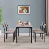 HOMCOM 5-Piece Dining Table Furniture Set Modern Industrial Table With 4 Chairs For Dining Room, Kitchen -Furniture Store GUEST 0b0a3ff8 cc6f 492b a4e2 457dcad20ee7