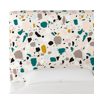 Olivia Upholstered Headboard Terrazzo Emerald Ochre - Cloth & Company 5 Olivia Upholstered Headboard Terrazzo Emerald Ochre - Cloth & Company - Image 3