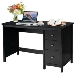 Tangkula Computer Desk Writing Table W/3 Drawers Workstation For Home Office White/Black -Furniture Store GUEST 0cc80461 ebf8 4f14 9959 193a13830ab9
