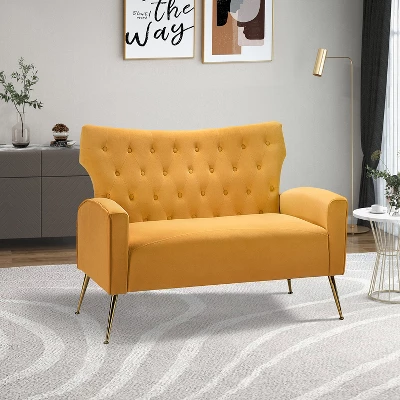 Brion 48" Contemporary Wingback Design Loveseat | KARAT HOME 16 Brion 48" Contemporary Wingback Design Loveseat | KARAT HOME - Image 14