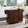 Eleanor Granite Top Kitchen Cart Mahogany/Black - Crosley