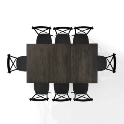 9pc Hayden Extendable Dining Set With Camille Chairs Matte Black/Slate - Crosley -Furniture Store GUEST 0da7ad8b 0952 4d63 85bc 0c861b97ffd7