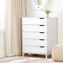 Kanagane 5 Drawer Chest Pure White - South Shore