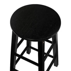 PJ Wood Classic Round Seat 29" Tall Kitchen Counter Stools For Homes, Dining Spaces, And Bars With Backless Seats & 4 Square Legs, Black (Set Of 10) 9 PJ Wood Classic Round Seat 29" Tall Kitchen Counter Stools For Homes, Dining Spaces, And Bars With Backless Seats & 4 Square Legs, Black (Set Of 10) -Furniture Store GUEST 0e7a5476 6cb6 4ecf a17b b15753d26a61