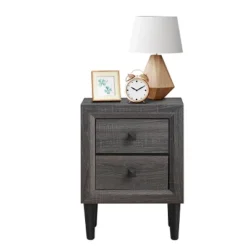 Costway Nightstand W/2 Drawers Multipurpose Retro Grey Bedside Table Fully Assembled 19 Costway Nightstand W/2 Drawers Multipurpose Retro Grey Bedside Table Fully Assembled -Furniture Store GUEST 0e9a883c 7bc3 439b aee9 092ba967ad68