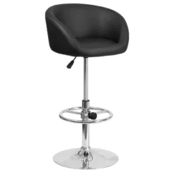 Flash Furniture Contemporary Adjustable Height Barstool With Barrel Back And Chrome Base -Furniture Store GUEST 0ed7b0b9 febe 416b a964 9c080ef736af