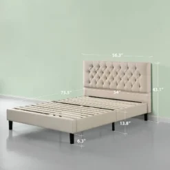 Misty Upholstered Platform Bed Frame - Zinus -Furniture Store GUEST 0f684ea7 fe71 4f58 bbb1 9a61209dc141