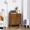 HOMCOM Tall Dresser For Bedroom, 5 Drawer Dresser, Chest Of Drawers With Bamboo Frame, Brown -Furniture Store GUEST 0fb466ac 9a19 4d7a b4ba aa12ebadbd5f