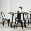 Brimfield Metal Base Extendable Dining Table Brown - Threshold™ -Furniture Store GUEST 0fb600a1 708d 463c a243 bd3611025338