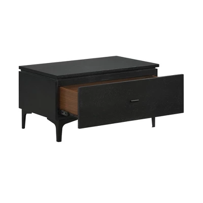 Legend 1 Drawer Nightstand Black - Armen Living 5 Legend 1 Drawer Nightstand Black - Armen Living - Image 3