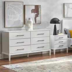Sussex 6 Drawer Dresser White - Lifestorey -Furniture Store GUEST 10a0e3f8 1d04 4a2d 833c 93630b1bbfb8