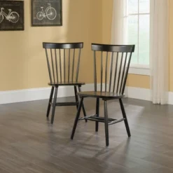 2pk New Grange Spindle Back Chairs Black - Sauder -Furniture Store GUEST 11000555 8f33 4a4d a590 d54fdc3d035c