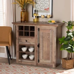 1 Door Albert Farmhouse Rustic Wood Dining Room Sideboard Buffet Oak Brown - Baxton Studio 15 1 Door Albert Farmhouse Rustic Wood Dining Room Sideboard Buffet Oak Brown - Baxton Studio -Furniture Store GUEST 12bc3935 3b65 49c0 acc8 1470ef4b00b6