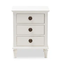Venezia French - Inspired Rustic Washed Wood 3 - Drawer Nightstand - White - Baxton Studio 11 Venezia French - Inspired Rustic Washed Wood 3 - Drawer Nightstand - White - Baxton Studio -Furniture Store GUEST 145b2579 7499 4d79 94d9 b720c985b0f8