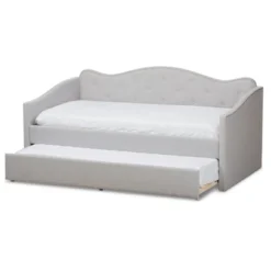 Twin Kaija Modern And Contemporary Fabric Daybed With Trundle Gray - Baxton Studio