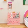 Costway Kids Princess Wooden Bench Seat Toy Box Storage Organizer Children Playroom Pink -Furniture Store GUEST 16f1a688 780b 4b17 a0c9 0ad8b3aed784