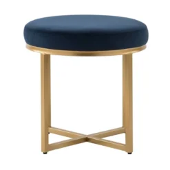 18" Round Ottoman With Metal Base - WOVENBYRD -Furniture Store GUEST 17c9cff7 dcbc 401e 9b83 4fc8c62b01a1