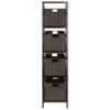 54.8" 5pc Leo Storage Shelf With Baskets Espresso/Chocolate - Winsome