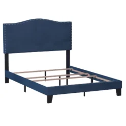 Queen Kiley Velvet Upholstered Bed Blue - Hillsdale Furniture -Furniture Store GUEST 18db1ba2 ccbd 4980 af30 61536f110661