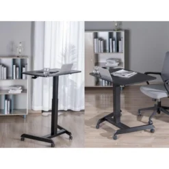 Monoprice Gas-Lift Height Adjustable Sit-Stand Mobile Rolling Workstation Laptop And Computer Desk V2 -Furniture Store GUEST 194166aa 347f 4dfc 8286 c863bbabe246