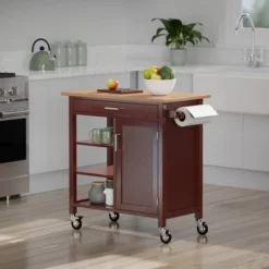 Marissa Kitchen Cart Walnut - Winsome -Furniture Store GUEST 196a7275 2b7d 451c b8d8 0027e6369dca