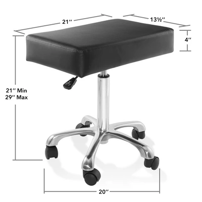 Saloniture Rolling Hydraulic Salon Stool With Large Seat - Adjustable Swivel Spa Chair With Wheels 7 Saloniture Rolling Hydraulic Salon Stool With Large Seat - Adjustable Swivel Spa Chair With Wheels - Image 5